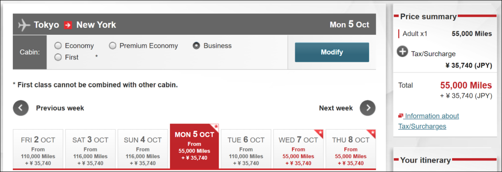 Japan Airlines Mileage Bank