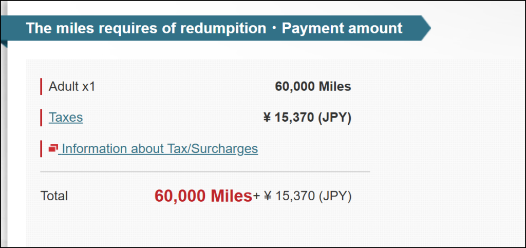 Japan Airlines Mileage Bank