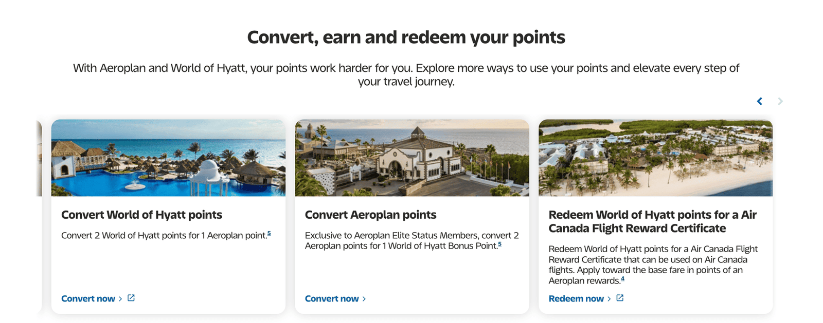 Hyatt Aeroplan partnership